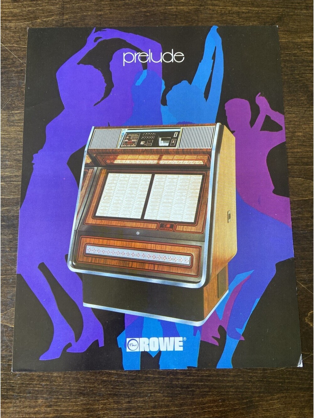 Rowe Prelude Jukebox Arcade Pinball FLYER Original Ad Promo Poster Not PCB